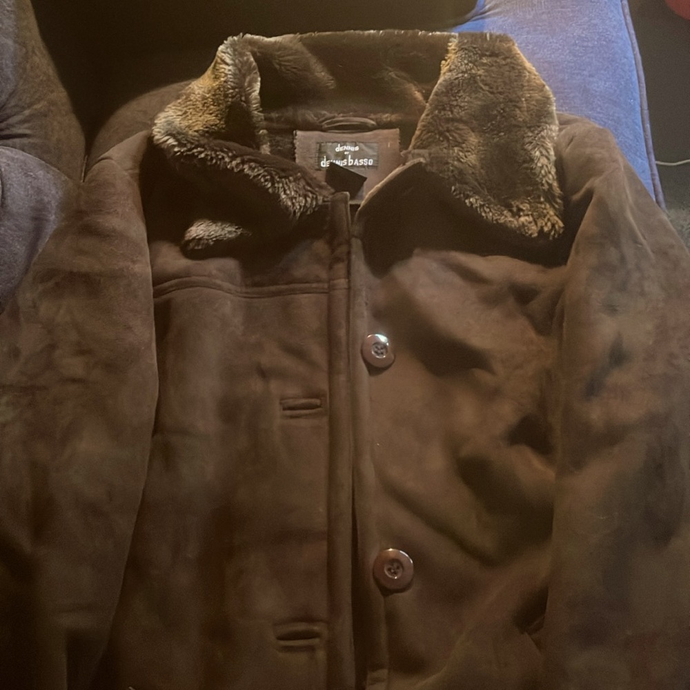 Dennis Basso Chocolate Brown Coat